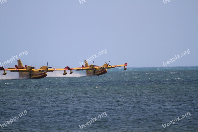 Canadair Fire Sea Free Photos