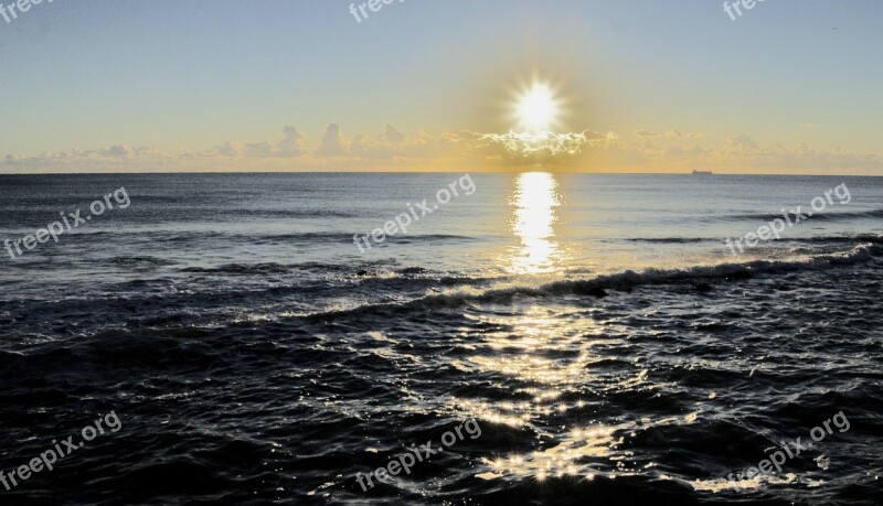 Sea Sun Ostia Sunset Horizon