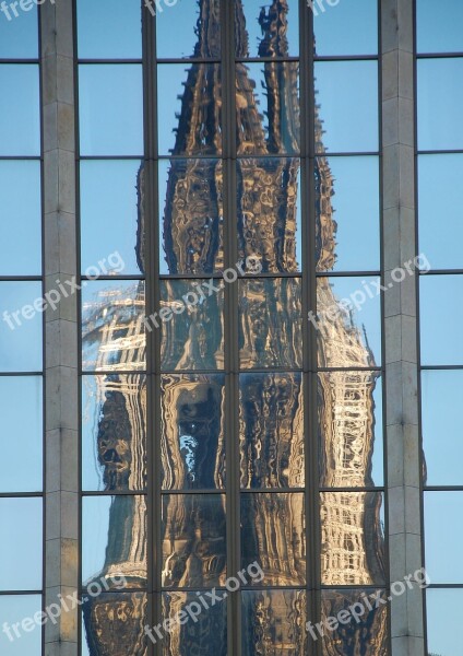 Cologne Cologne Cathedral Mirroring Dom Landmark