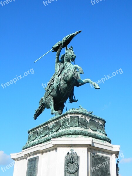 The Statue Of Horse Bronze Rider Monument