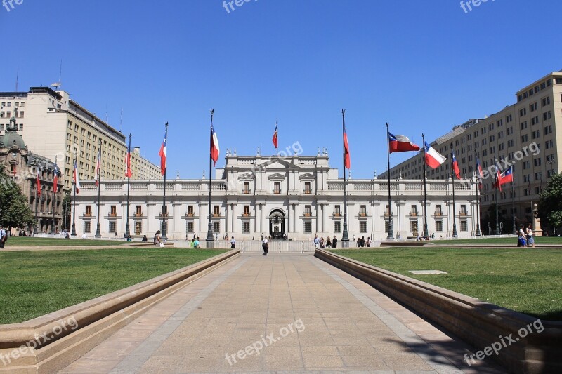 Chile La Moneda Sunny Day Summer Free Photos