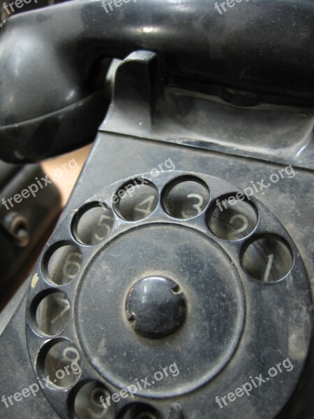 Vintage Rotary Telephone Dial Old