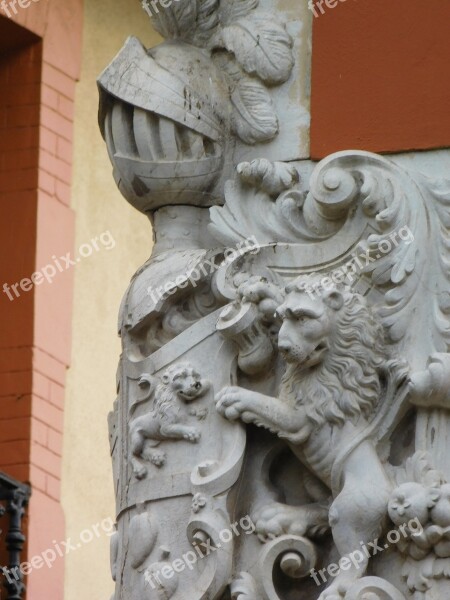 Blason Statue Sculpture Exterior Arms