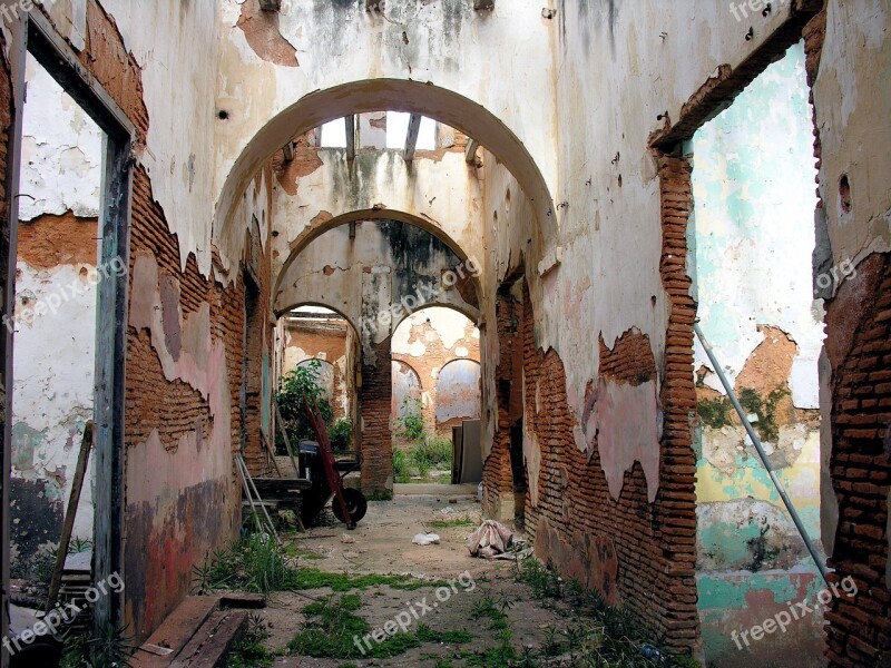 Abandoned House Ruins Arch No People