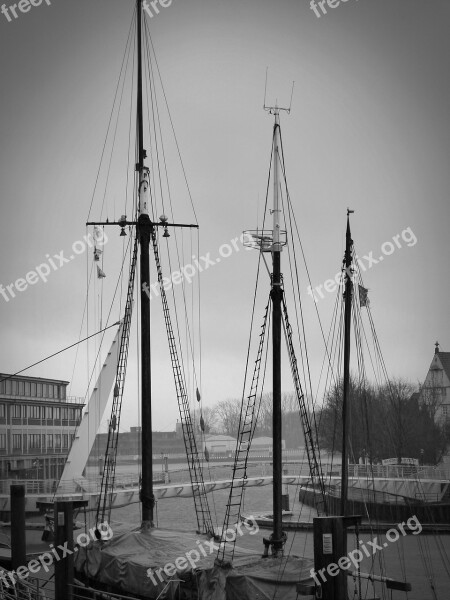 Ship Masts Rigging Sailing Vessel Boat