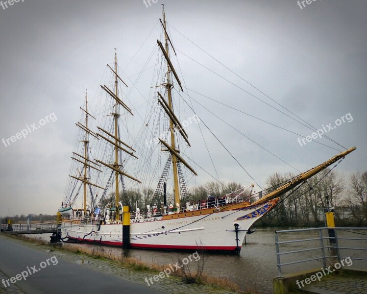 Ship Training Ship Germany Sailing Vessel Anchorage Sailing Boat