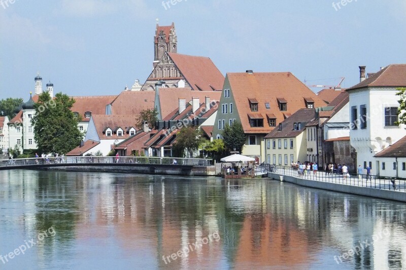 Landshut Isar Promenade Isar River Bank