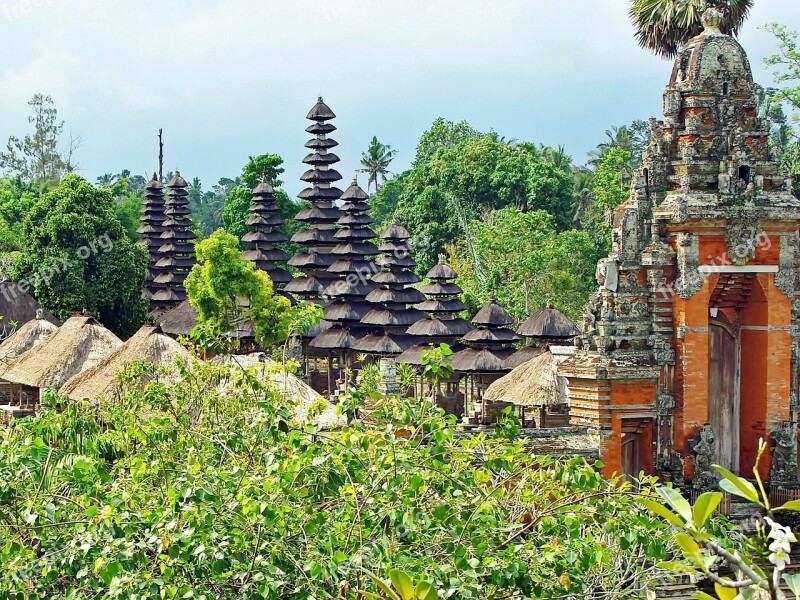 Indonesia Bali Temple Mengwi Multiple Roofs