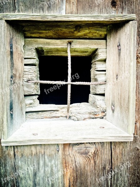 Wooden Windows Weathered Old Window Facade