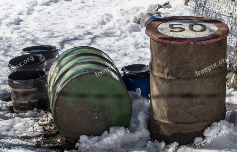 Barrels Nevado People Rural Road Mountain Landscape