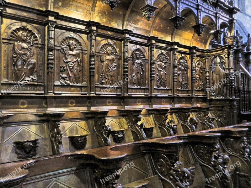 France Religion St Bertrand De Comminges Cathedral Stalls