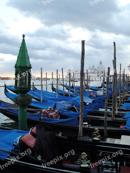 Venice Italy Italia City Gondolas