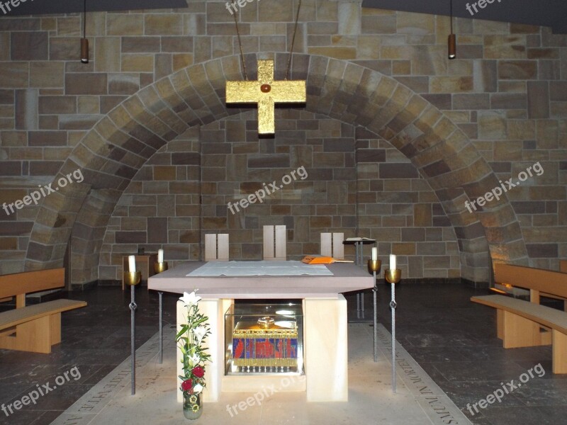 Münsterschwarzach Abbey Münsterschwarzach Crypt Prayer Room Chapel