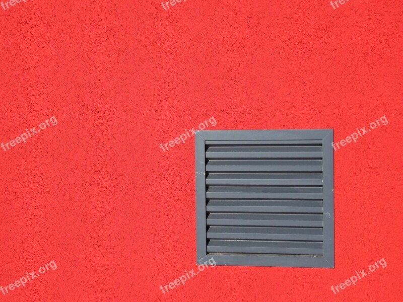 Wall Red Facade Structure Ventilation Grille