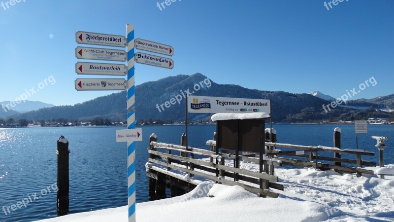 Winter Lake Tegernsee Landscape Web