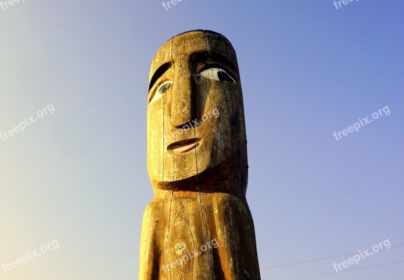 Totem American Indians Civilization Old Wood