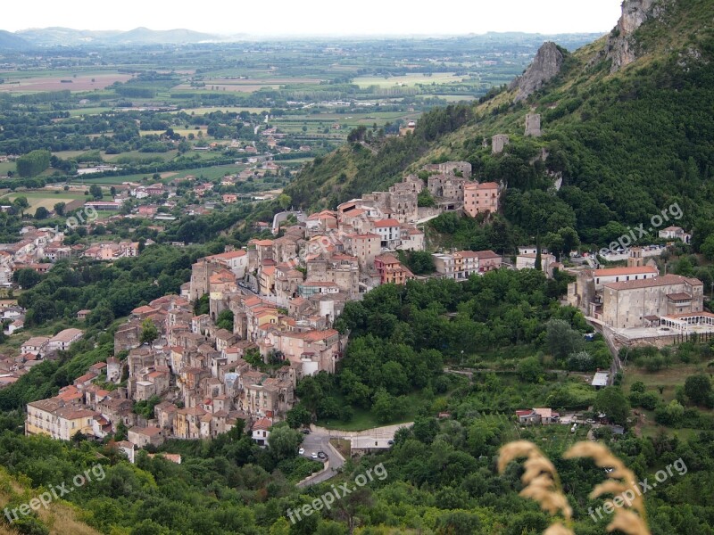 Pietravairano Roofs Houses Country Landscape