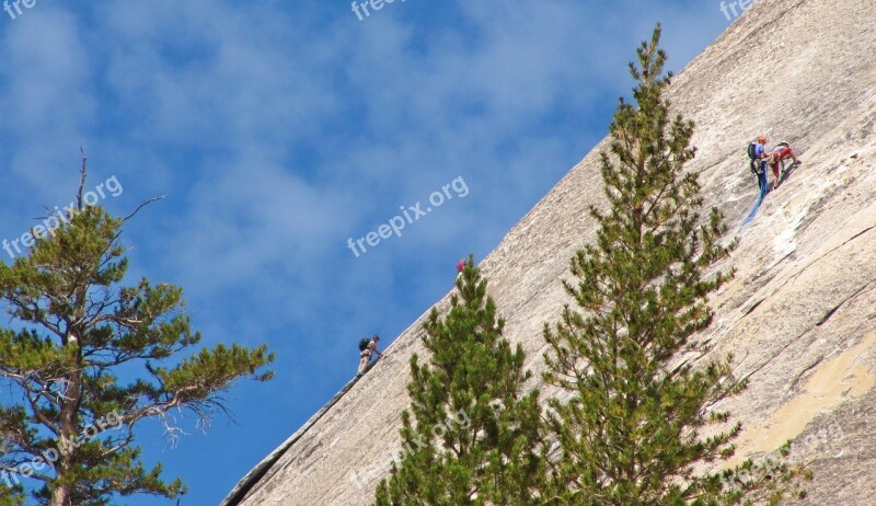 Usa America Yosemite Park Rock Sky