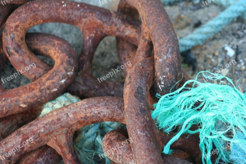 Mooring Chain Texture Rust Chain Iron