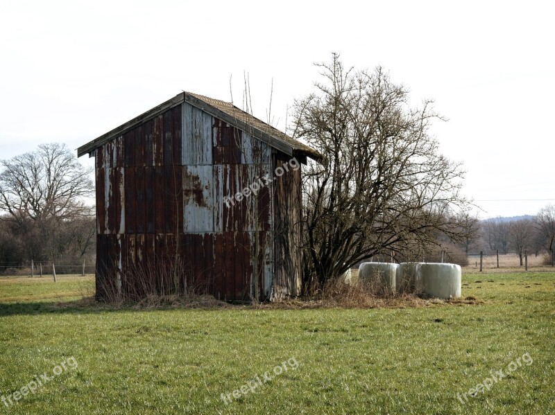 Barn Hut Field Barn Nature Field