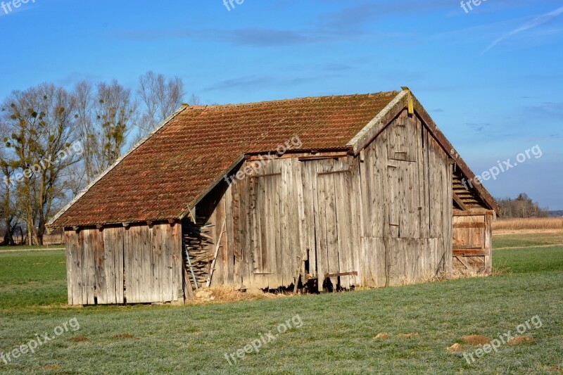 Barn Hut Field Barn Nature Field