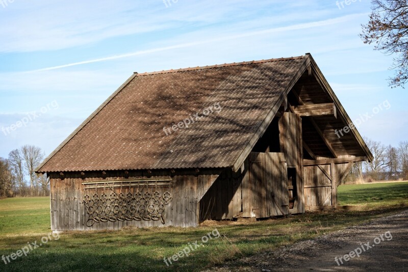 Barn Hut Field Barn Nature Field