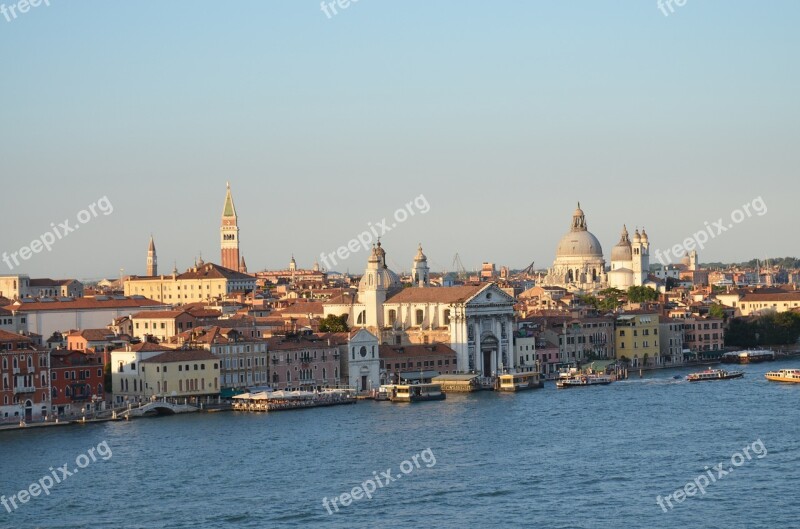 Venice Sunset Italy Travel Architecture