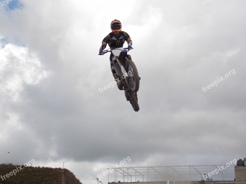 Motocross Moto Jump Landscape Outdoors