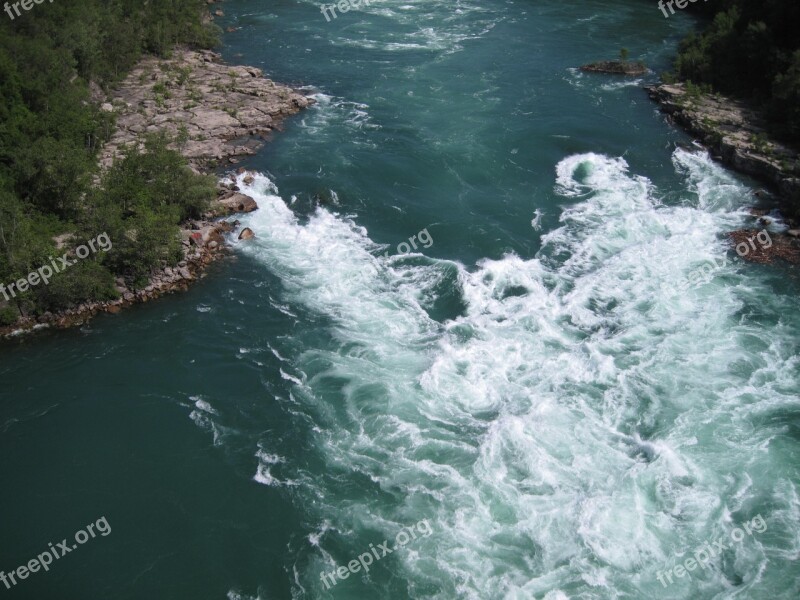 Niagra Falls Canada Water Nature Rapids