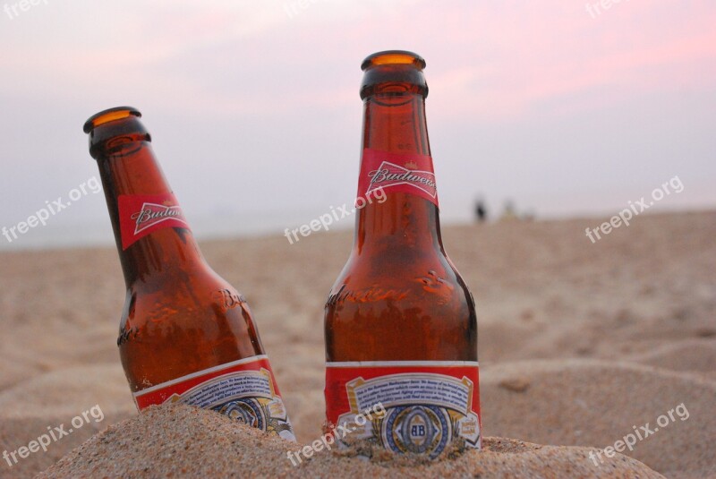 Beer Evening Sky Sand Alcohol