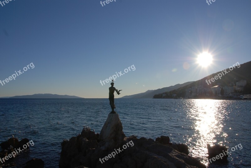 Opatija Adriatic Sea Virgin Seagull Sea