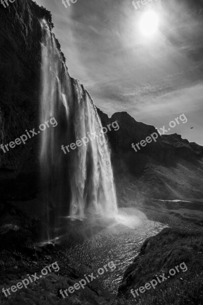 Seljalandsfoss Waterfall Iceland Infrared Free Photos