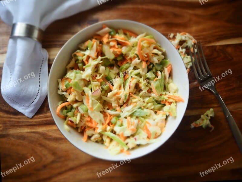 Food Coleslaw Fork Napkin Board