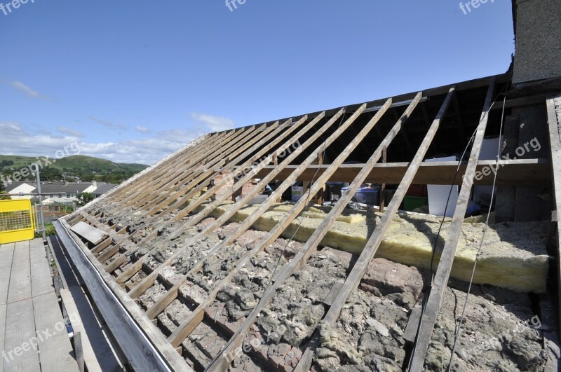 Scaffold Roof Tiles Repair Building