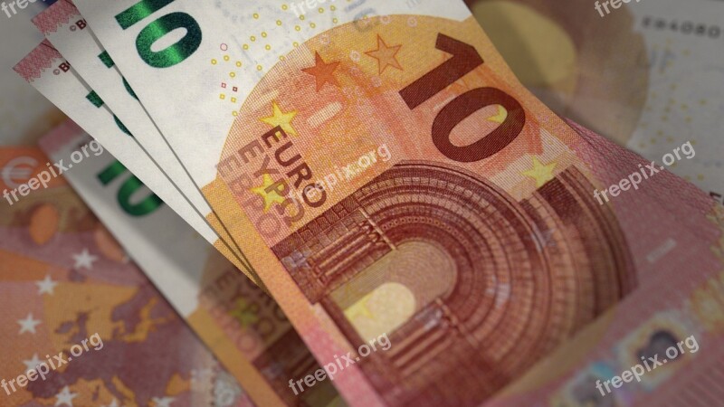 Euro Banknotes Currency Bill Cash