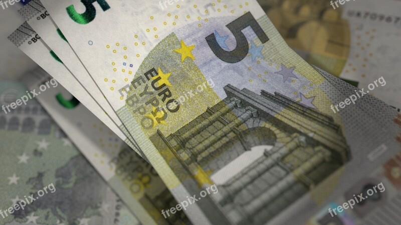 Euro Banknotes Currency Bill Cash