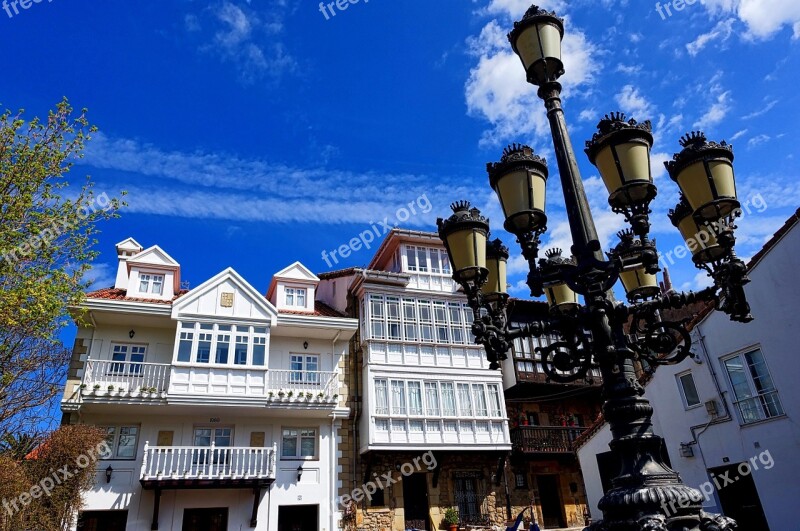 Building Lamps Lamp Post Facade White