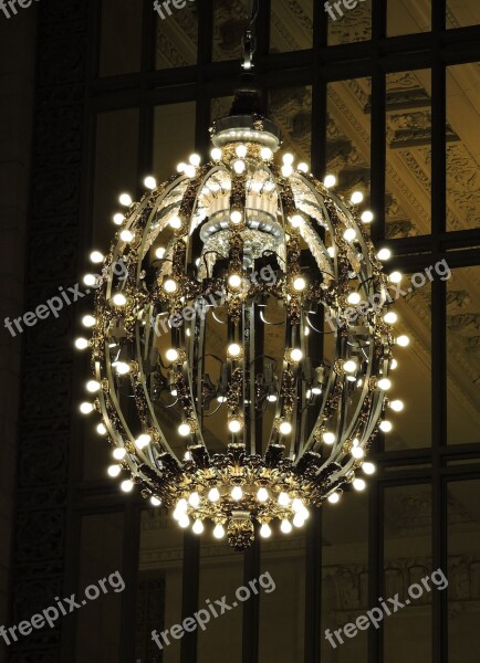 Chandelier Light Interior Architecture Grand Central Station