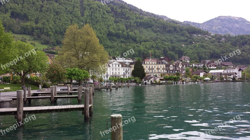 Lake Lucerne Region Weggis Lake Water Nature