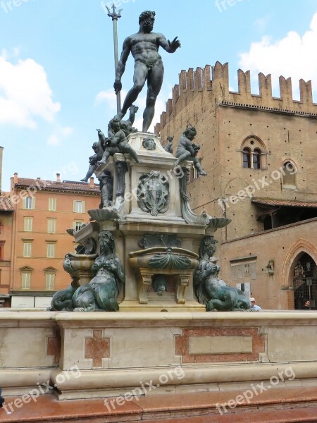 Italy Bologna Fountain Neptune Trident