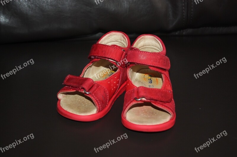 Sandals Shoes Baby Shoes Red Free Photos