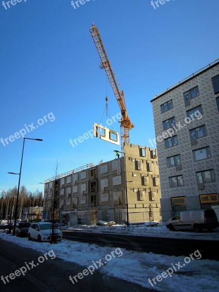 Workman Crane Vantaa High Construction Site