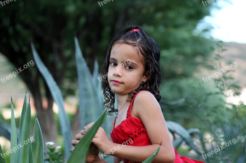 Girl Looking Girl In The Garden Model Child Family