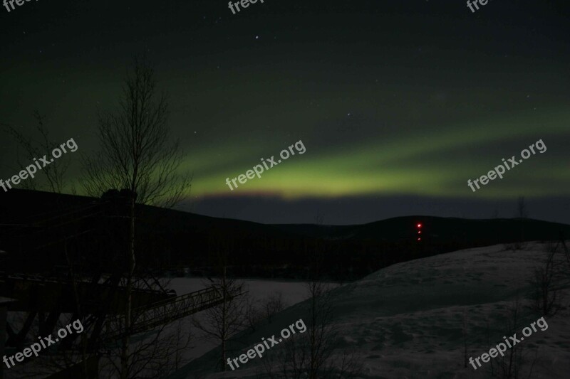 Aurora Borealis Polar Lights Alaska Colored Sails In The Sky Night