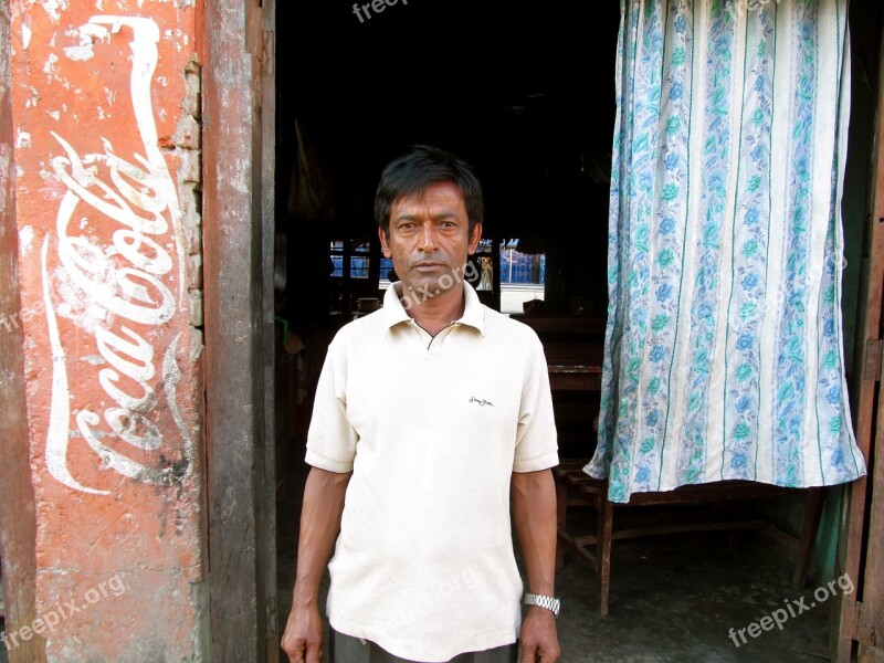 Nepal Coca-cola Cafe Man Free Photos