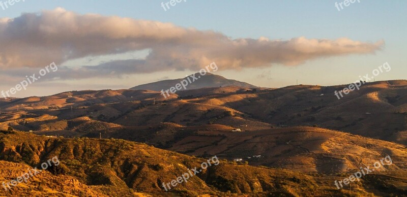 Granada Lobras Mountain Dawn Clouds