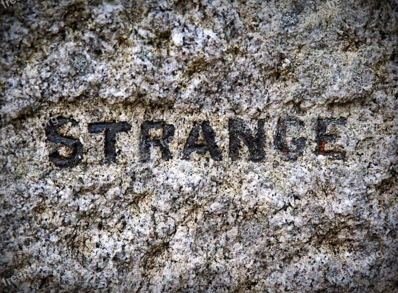 Strange Stone Name Gravestone Inscription