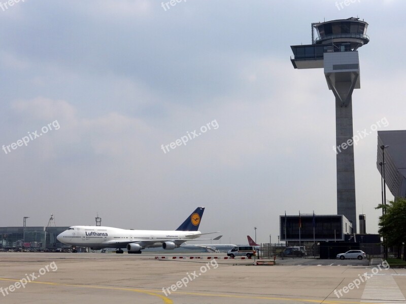 Lufthansa Tower Air Traffic Control Airport Frankfurt