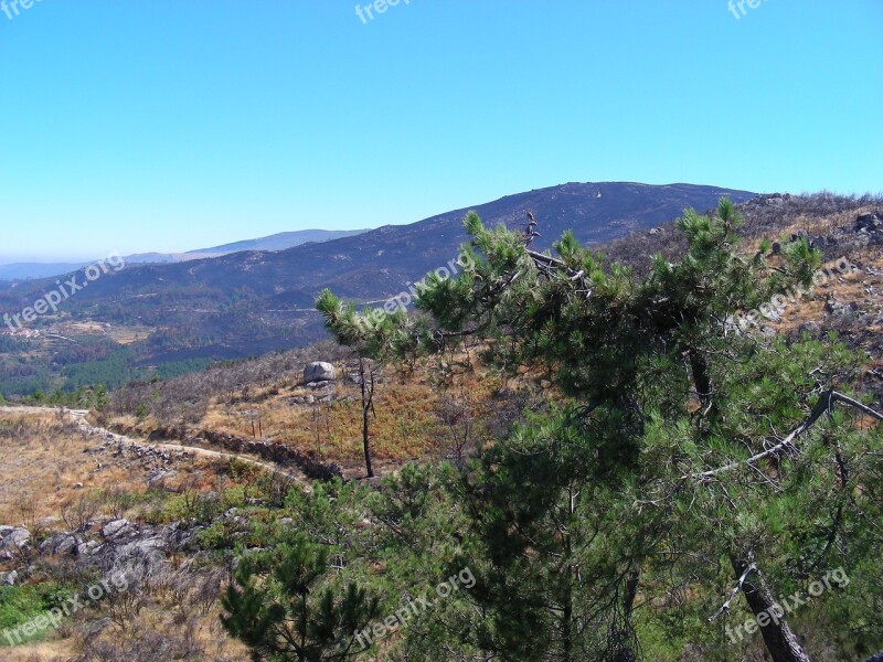 Star Saw Panorama Mountain Landscape Vista