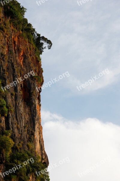 Thailand Rock Nature Column Idyllic